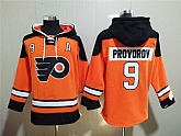 Philadelphia flyers 9 Ivan Provorov Orange All Stitched Sweatshirt Hoodie,baseball caps,new era cap wholesale,wholesale hats